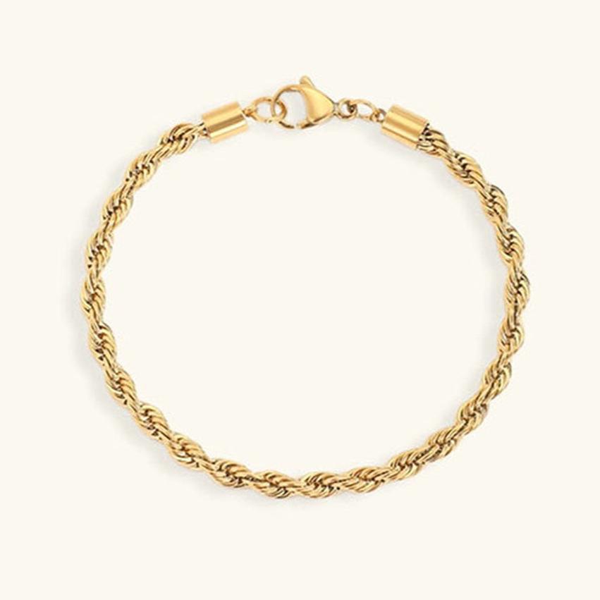 Hailey Rope Chain Gold Bracelet